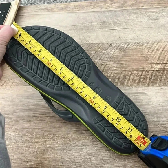 Crocs Crocband Flip Grey Lime Green - Picture 10 of 10